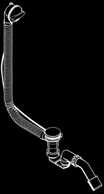 Hansgrohe Ab- und Überlaufgarnitur Komplettset chrom flex.Überlaufschlauch, Farbe chrom Bild 4