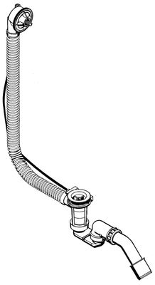 Hansgrohe Ab- und Überlaufgarni. Flexaplus NEU 1 1/2" für Bade- und Duschw.ohne Griff u.Stopfen Bild 4