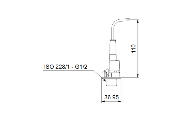 Grundfos Drucksensor RPI+T2 0-16, 0 - 16 bar, 1/2", 0 - 10 V Bild 3