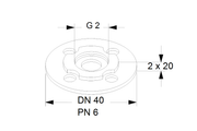 Grundfos Verbindungsstück Ausgleichsstücksatz A18, G 2" x, 2 x 20 mm Bild 3