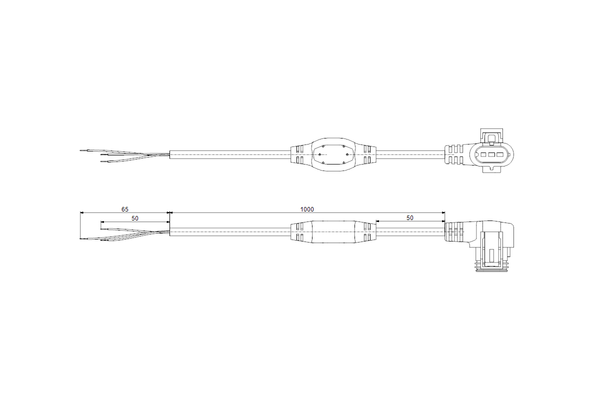 Grundfos Winkelstecker, mit 1 m Kabel und NTC-Widerstand, 32 x 1115 x 37 mm Bild 3