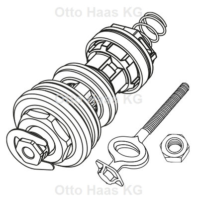 Otto Haas Innenteil komplett, für DAL Druckspüler 505.02.200, 08.20.3400 Bild 3