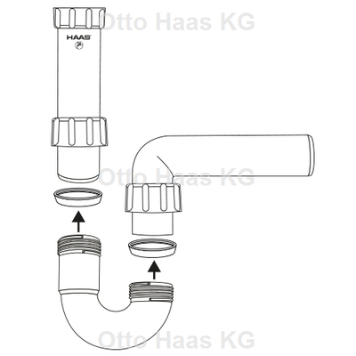 Otto Haas Keil-Plast-Dichtung für Siphon-Tauchrohre 1 1/4", Farbe transparent Bild 3
