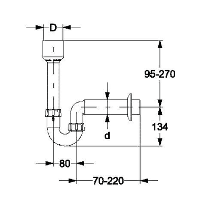 Sanit Sifon für Ausgussbecken / Urinal Abgang 40 mm, Farbe weiß Bild 4
