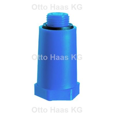 Otto Haas Baustopfen aus Kunststoff 1/2", mit Dichtung, Farbe blau Bild 2