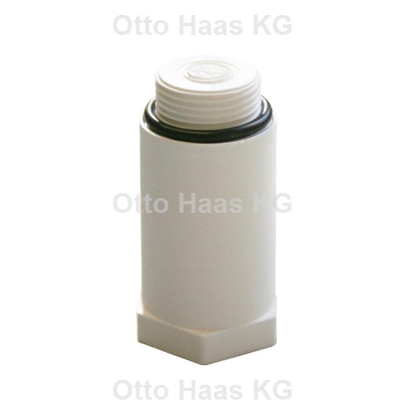 Otto Haas Baustopfen aus Kunststoff 3/4", mit Dichtung, Farbe weiß Bild 1