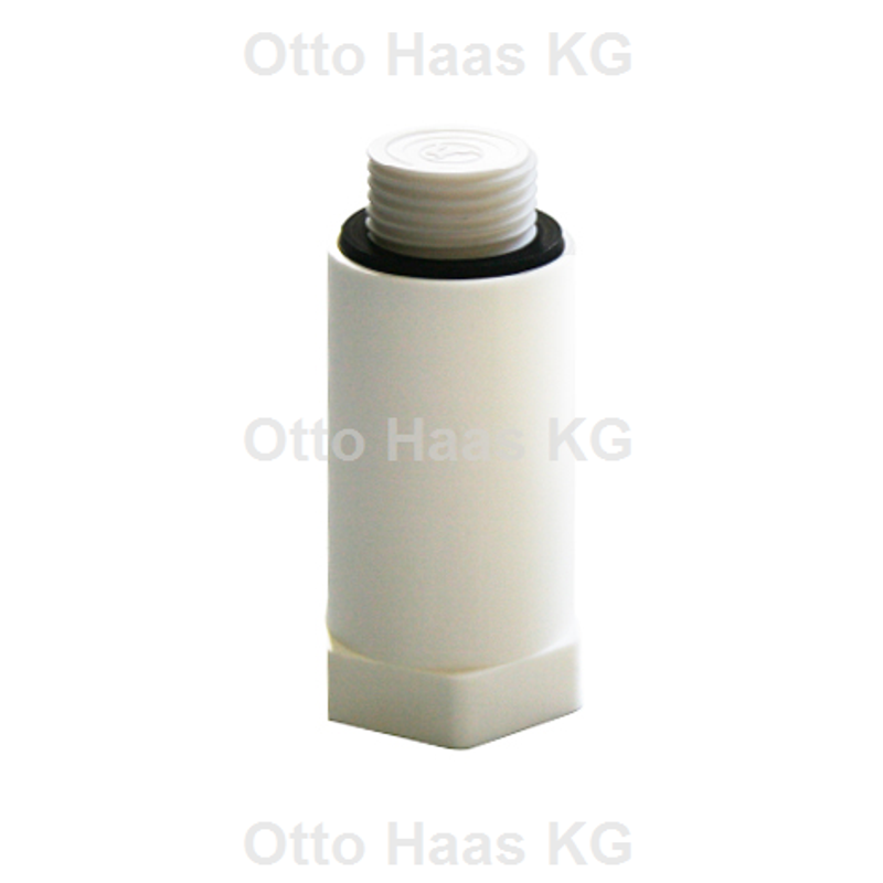 Otto Haas Baustopfen aus Kunststoff 1/2", mit Dichtung, Farbe weiß Bild 1