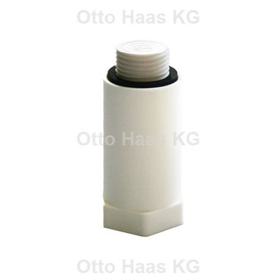 Otto Haas Baustopfen aus Kunststoff 1/2", mit Dichtung, Farbe weiß Bild 2