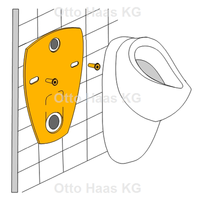 Otto Haas Schallschutzset, für Urinal, Farbe weiß Bild 3