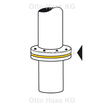 Otto Haas Flanschdichtung asbestfrei DIN 2690 PN 10/16/40, DN 20, Farbe gelb Bild 3