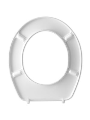 Hamberger WC-Sitz, ohne Deckel, Edelstahl-Scharniere, Befestigung von unten, 433 x 372 mm, Farbe weiß Bild 2