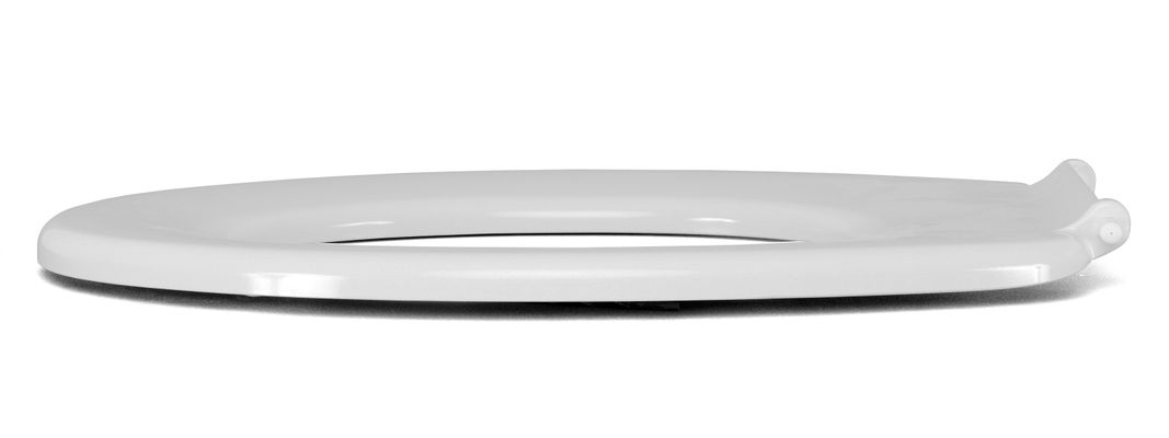 Hamberger WC-Sitz, ohne Deckel, Edelstahl-Scharniere, Befestigung von unten, 433 x 372 mm, Farbe weiß Bild 4