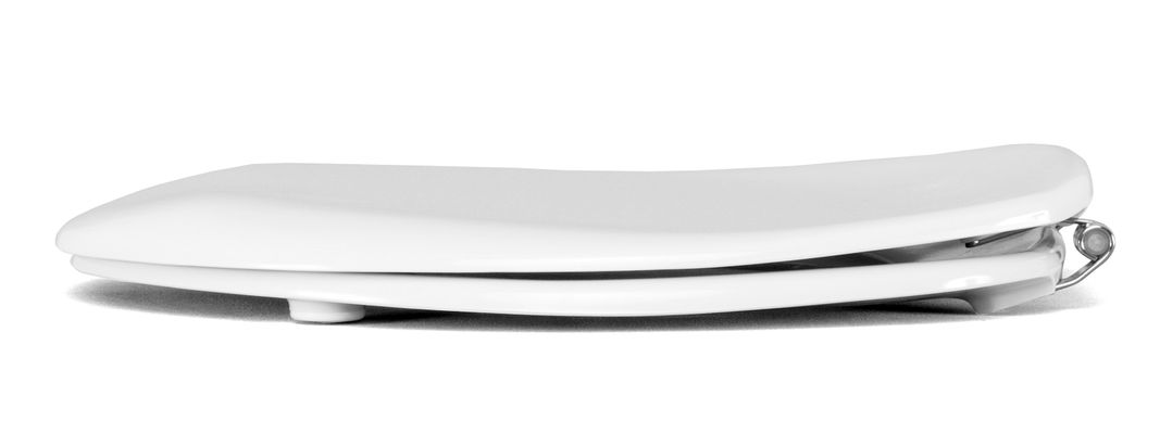 Hamberger WC-Sitz mit Deckel, Edelstahl-Scharnierwelle, Befestigung von unten, Antibac, 431 x 383 mm, Farbe weiß Bild 4