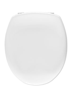 Hamberger WC-Sitz mit Deckel, Edelstahl-Scharnierwelle, Befestigung von unten, Antibac, 431 x 383 mm, Farbe weiß Bild 5