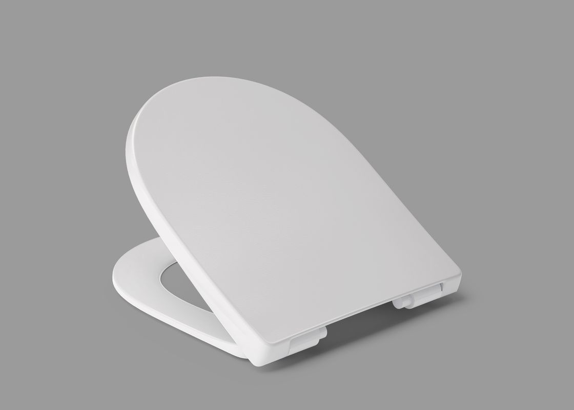 Hamberger WC-Sitz mit SoftClose u.TakeOff, Wrapover, Edelstahl-Scharnier, Befestigung von oben, 361 mm, Farbe weiß Bild 1