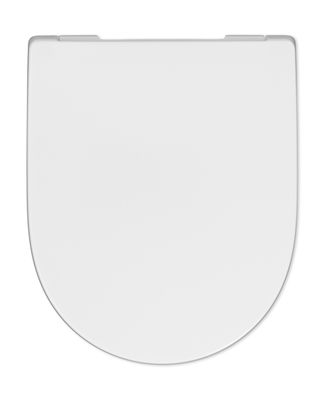 Hamberger WC-Sitz mit SoftClose u.TakeOff, Wrapover, Edelstahl-Scharnier, Befestigung von oben, 361 mm, Farbe weiß Bild 5
