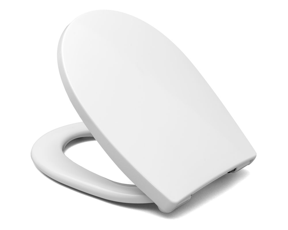 Hamberger WC-Sitz Passat, Edelstahl-Scharniere, Absenkautomatik, Bef. v.u, abnehmbar, 440 x 372 mm, Farbe weiß Bild 1