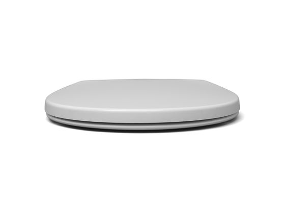 Hamberger WC-Sitz Pallas, Edelstahl-Scharniere, Absenkautomatik, Bef. v.u, abnehmbar, 436 x 362 mm, Farbe weiß Bild 3