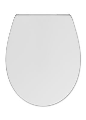 Hamberger WC-Sitz Pallas, Edelstahl-Scharniere, Absenkautomatik, Bef. v.u, abnehmbar, 436 x 362 mm, Farbe weiß Bild 5
