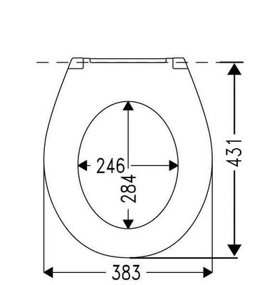 Hamberger WC-Sitz mit Deckel, Edelstahl-Scharnierwelle, Befestigung von unten, Antibac, 431 x 383 mm, Farbe weiß Bild 6
