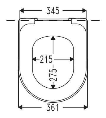 Hamberger WC-Sitz mit SoftClose u.TakeOff, Wrapover, Edelstahl-Scharnier, Befestigung von oben, 361 mm, Farbe weiß Bild 6
