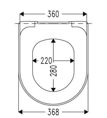 Hamberger Nr.1 WC-Sitz mit TakeOff, Semi WrapOver, Edelstahl-Scharnier, Befestigung von oben, 367 mm, Farbe weiß Bild 6