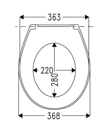 Hamberger WC-Sitz Pallas, Edelstahl-Scharniere, Absenkautomatik, Bef. v.u, abnehmbar, 436 x 362 mm, Farbe weiß Bild 6