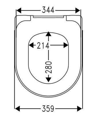 Hamberger / 4U WC-Sitz mit TakeOff, WrapOver, Edelstahl-Scharnier, Befestigung von oben, Farbe weiß Bild 6
