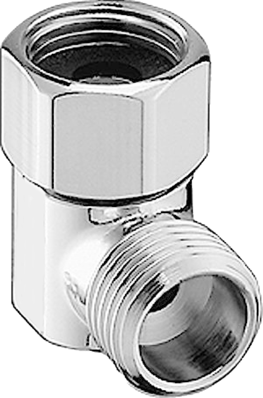Hansa Brauseschlauch Entleerungsventil 1/2", verchromt, Farbe chrom Bild 1