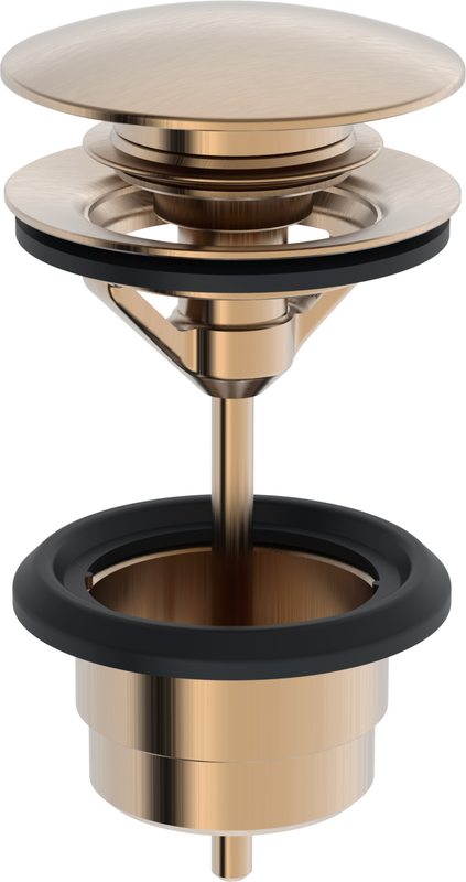 Hansa HA Ablaufgarnitur Push-Open 0764 Bronze gebürstet, Farbe Bronze Antik Bild 1