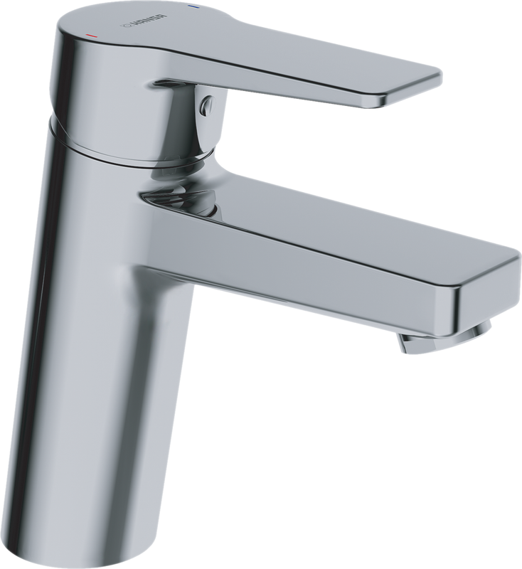 Hansa Twist XL-Einhebel-Waschtischmischer Vollh, ohne Ablaufgarnitur, Höhe: 163 mm, Ausladung 123 mm, 163 x 123 mm, Farbe chrom Bild 1
