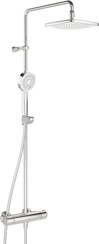 Hansa Duschsystem HANSAMICRA Style 3-strahlig, Eco-Durchfluss, eckig, Farbe chrom Bild 1