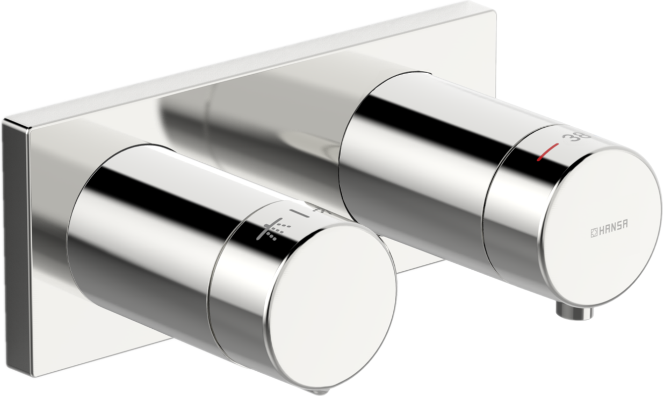 Hansa Matrix Fertigset zu HansaLiving Thermostat-Batterie 1/2", verchromt, Farbe chrom Bild 1