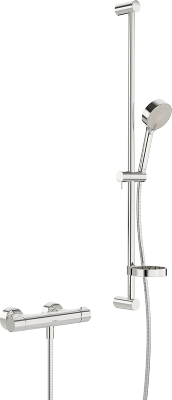 Hansa HA Brausebatt. mit Brausegarnitur HANSAPRISMA 4808 3-strahlig DN 15 chr, 21 mm, Farbe chrom Bild 1