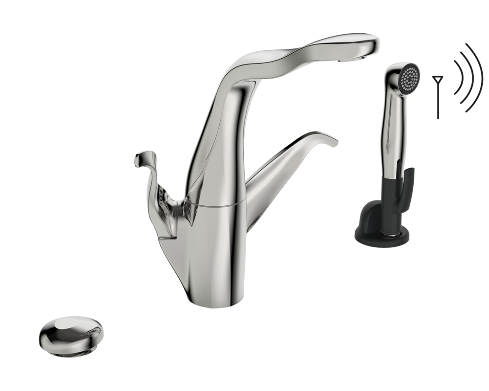 Hansa HA Küchenarm. ALESSI Swan by 0746 230/12 V Ausld. 181 mm chr, DN 15 Bild 1