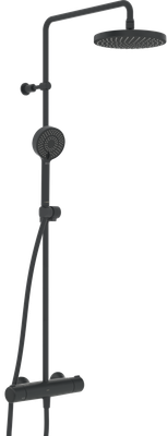 Hansa HA Regenbrause-Duscharm. HANSAMICRA 4435 3-strahlig Ausld. 445-470 Matt, Farbe schwarz Bild 2