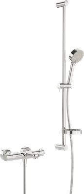 Hansa HA Bade und Brause mit Wandst.garnitur HANSAPRISMA 4810 3-strahlig DN 15 chr, 21 mm, Farbe chrom Bild 2