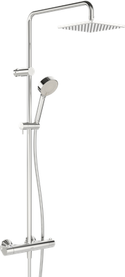 Hansa HA Regenbrause-Duscharmatur HANSAUNITA ECO 5814 3-strahlig Kopfbrause eckig, Farbe chrom Bild 2