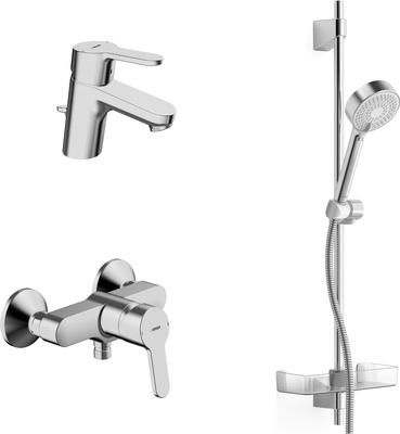 Hansa HA Badezimmer Armaturen Paket HANSAPRIMO chr, DN 15, Farbe chrom Bild 3