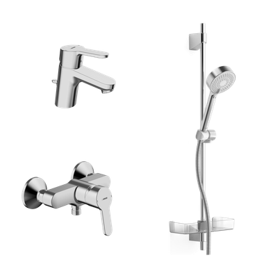 Hansa HA Badezimmer Armaturen Paket HANSAPRIMO chr, DN 15, Farbe chrom Bild 4