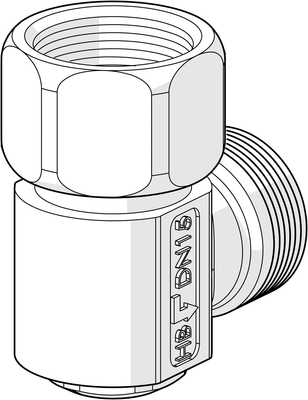 Hansa Brauseschlauch Entleerungsventil 1/2", verchromt, Farbe chrom Bild 5