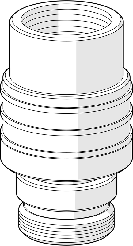Hansa Brauseschlauch Schnellverschluss 1/2" verchromt, Farbe chrom Bild 1