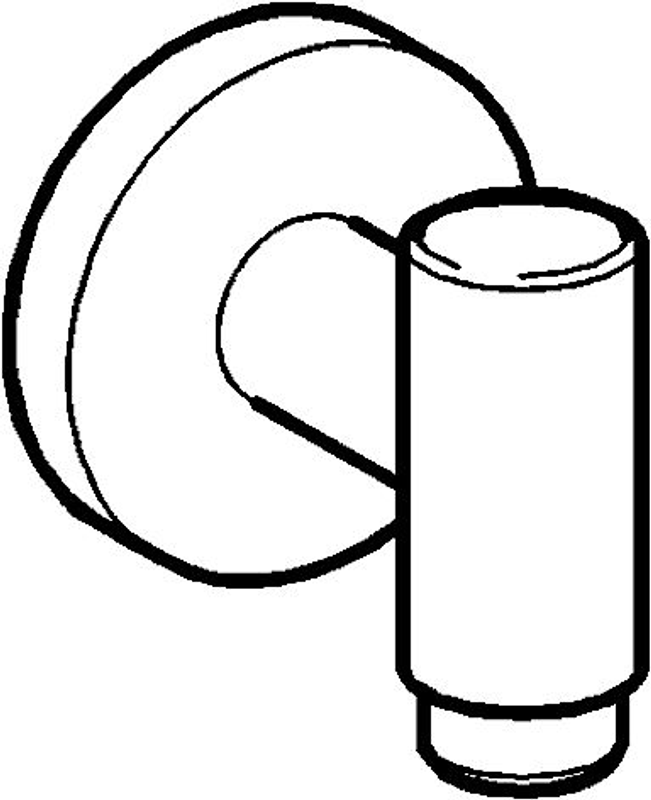 Hansa HA Wandanschlussbogen 0442 Ros. rund chr, DN 15 Bild 1