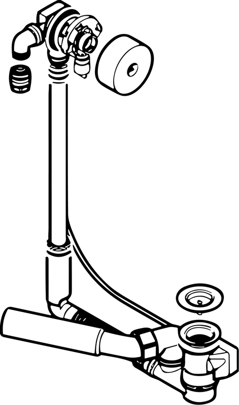 Hansa HA Wannen-Zu- und Ablaufgarnitur Einbauset HANSAFILL 0516 chr, Farbe chrom Bild 1