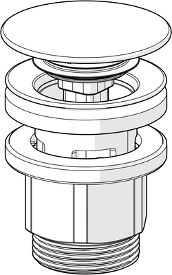 Hansa HA Ablaufgarnitur Push-Open 0762 chr, Farbe chrom Bild 5
