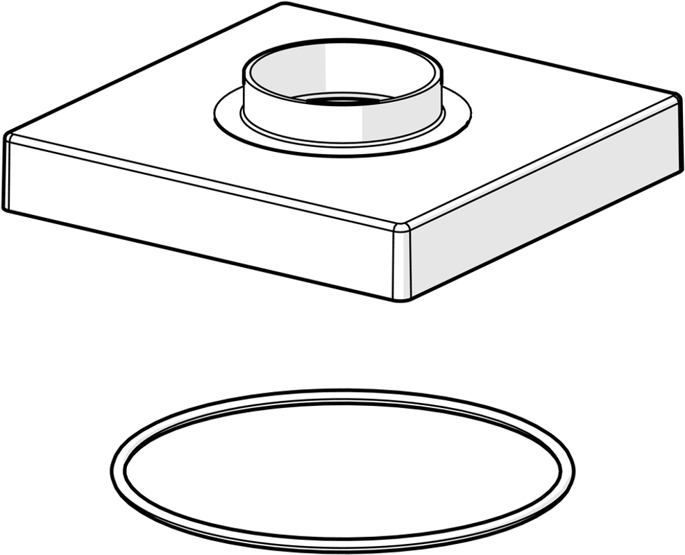 Hansa Rosette, 75 x 75 mm, Farbe silberfarben Bild 1