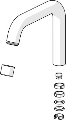 Hansa Auslauf hoch für HANSAVANTIS, chrom, Material Messing Bild 3