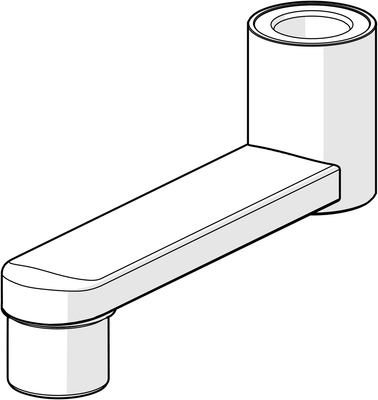 Hansa Clinica Zubehör Auslauf schwenkbar Ausladung, 100 mm, Farbe chrom Bild 4