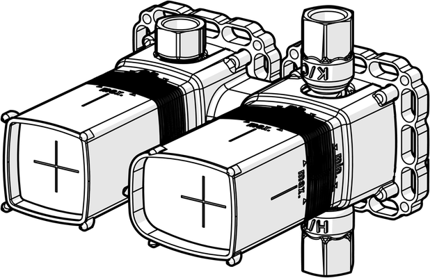 Hansa Matrix UP-Einbaukörper 1/2", für Thermostat-Batterie, 65 mm Bild 7