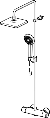 Hansa Duschsystem HANSAMICRA Style 3-strahlig, Eco-Durchfluss, eckig, Farbe chrom Bild 7